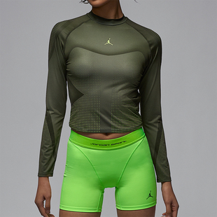 Nike/耐克正品JORDAN女士运动跑步背部镂空长袖T恤HF9481-045