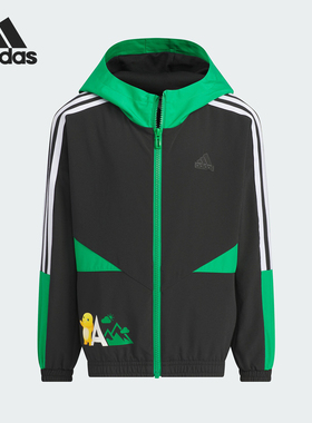 Adidas/阿迪达斯正品奶龙联名款小童梭织运动休闲外套JC6877