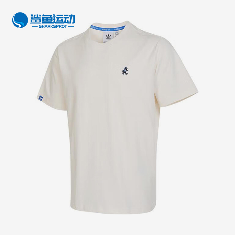 阿迪达斯男士运动印花短袖