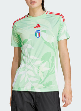 Adidas/阿迪达斯正品FIGC A JSY W女士经典足球运动短袖JF0600