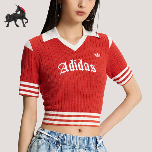 Adidas/阿迪达斯正品三叶草女士修身经典时尚针织POLO衫KT3048