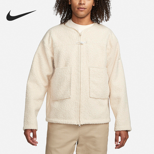 126 Nike 耐克官方正品 秋冬款 女士简约休闲圈圈绒保暖外套FB7411