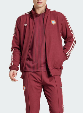 Adidas/阿迪达斯正品三叶草男士足球运动立领针织外套JF0582