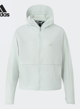 Adidas/阿迪达斯正品JACKET女子凉感轻薄帽檐面罩外套IW9432