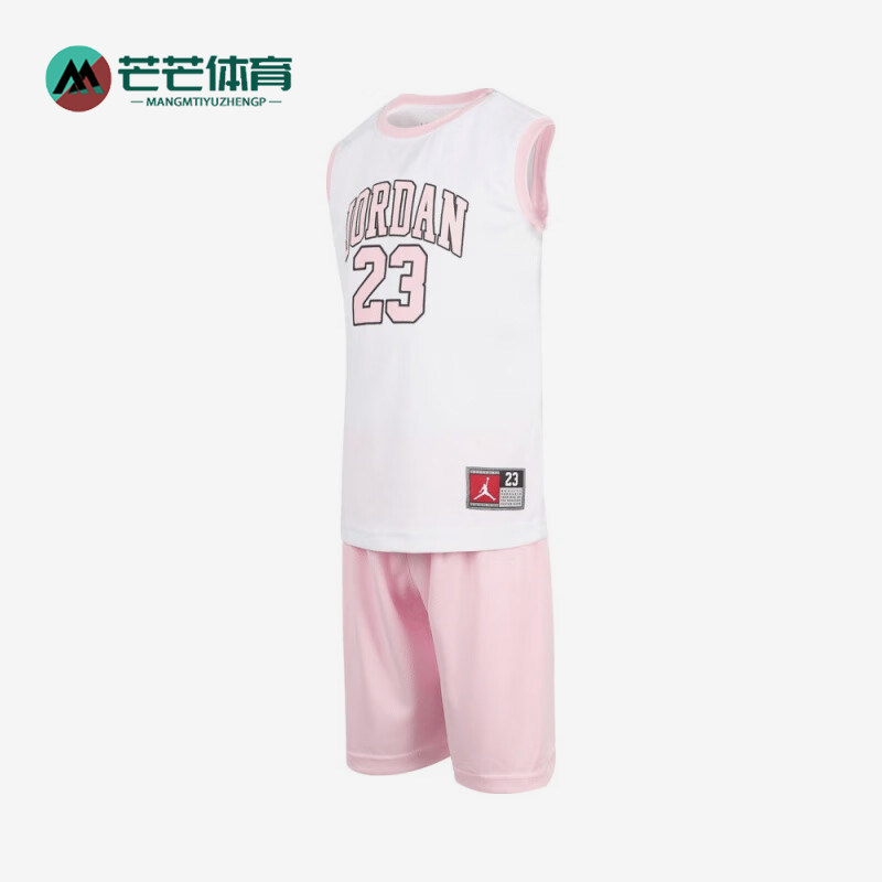 Nike/耐克正品JORDAN小童无袖背心经典短裤套装JD2422048PS-004