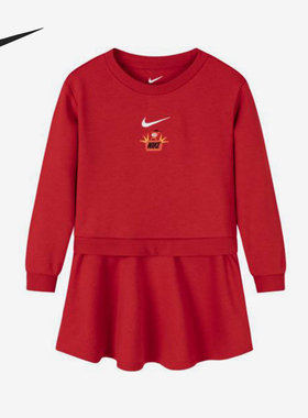 Nike/耐克正品2025新款小童时尚简约连衣裙NY2412111PS-001
