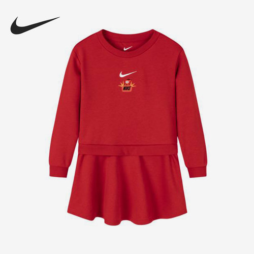 Nike/耐克正品2025新款小童时尚简约连衣裙NY2412111PS-001