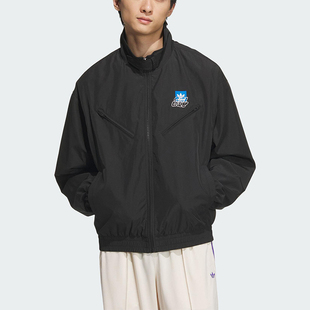 Adidas 三叶草男士 立领宽松经典 梭织运动外套JN1660 阿迪达斯正品