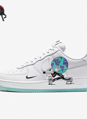 Nike/耐克正品AirForce1新款男女白绿色经典休闲板鞋CI5545-100