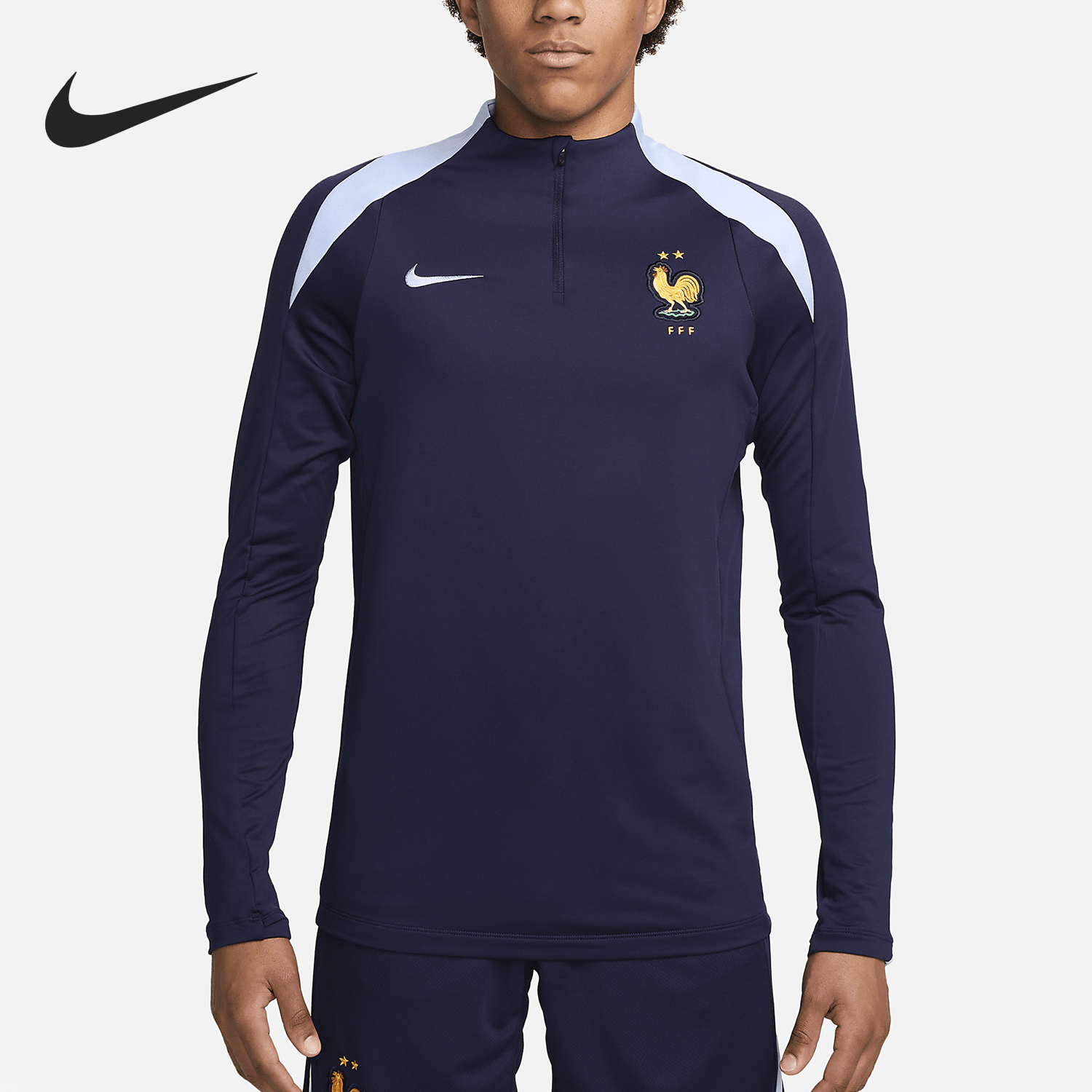 Nike/耐克正品运动男士半拉链足球训练立领长袖FJ2993-498