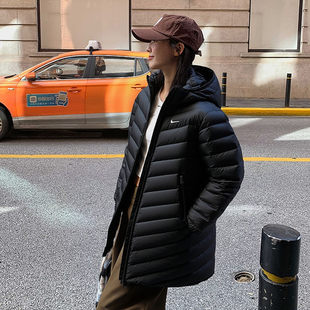 Nike耐克羽绒服女装冬季保暖运动休闲户外防风中长款羽绒外套棉服