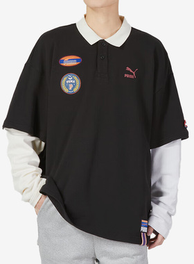 Puma/彪马官方正品春季男女新款透气运动假两件POLO衫677381-01