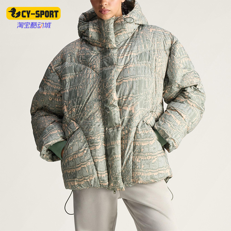 Adidas/阿迪达斯正品2025秋季款女士休闲保暖连帽羽绒服JX6787