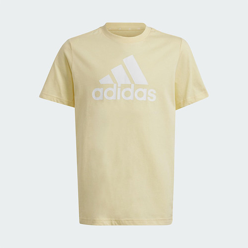 Adidas/阿迪达斯正品COTTON T-SHIRT大童经典针织运动短袖IX9571