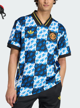 Adidas/阿迪达斯正品三叶草男士刺绣曼联足球宽松运动T恤JN2813