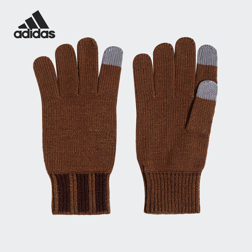 Adidas/阿迪达斯正品V LOGO GROVE男女复古拼接手套JW1647