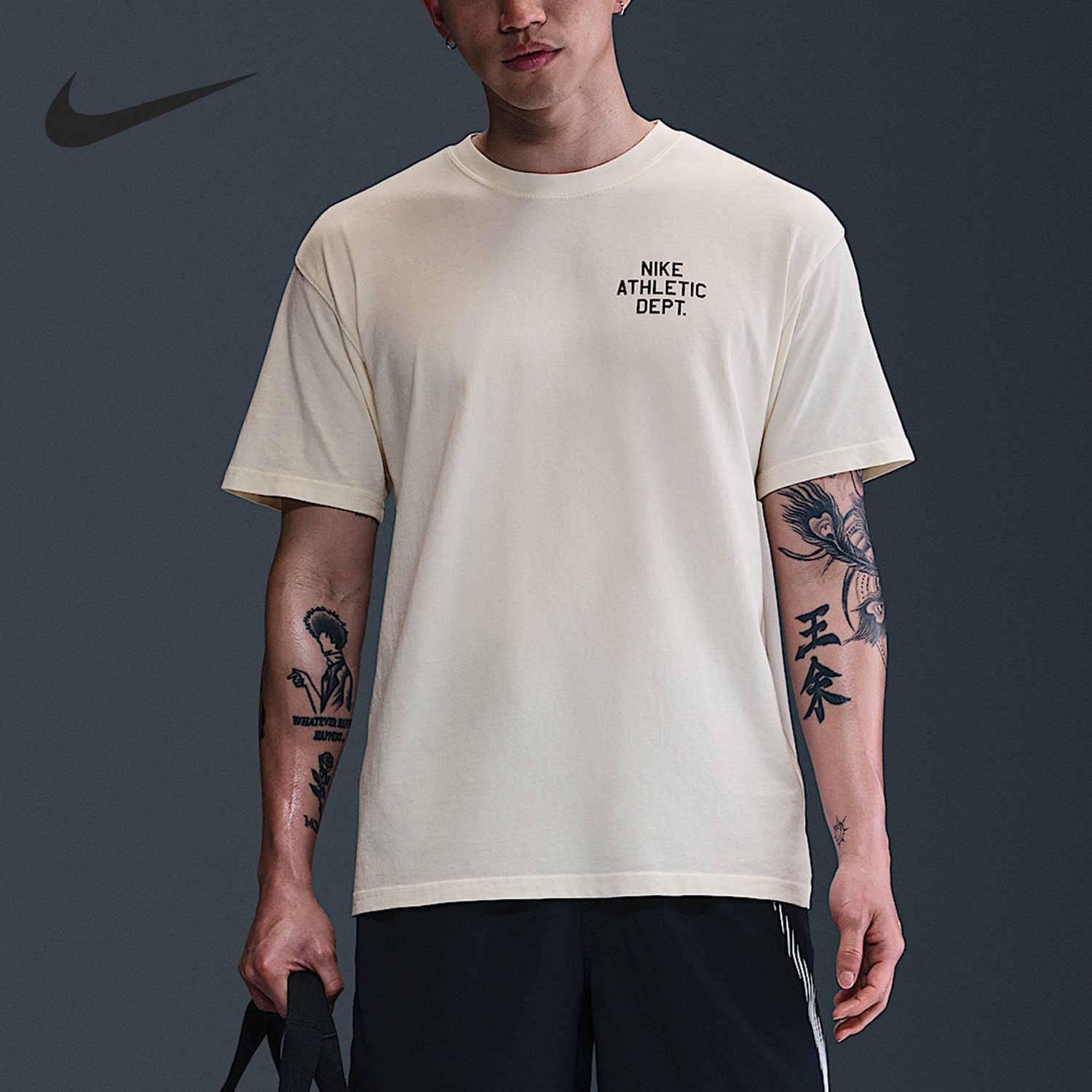 耐克男士运动印花针织短袖