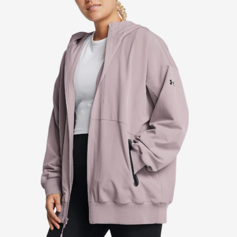 UA/安德玛正品新款女士简约宽松时尚户外舒适夹克外套1386477-015