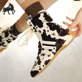 Adidas JH5640 高帮赛车耐磨训练鞋 阿迪达斯正品 三叶草女士时尚