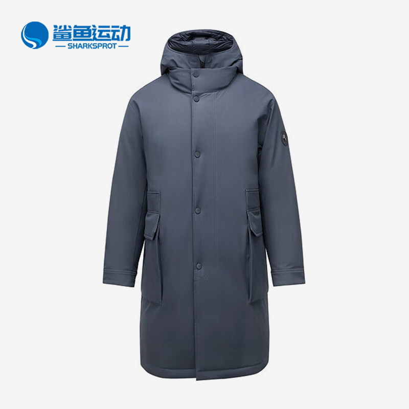 Skechers/斯凯奇正品冬季新款男士保暖户外梭织中长款羽绒服