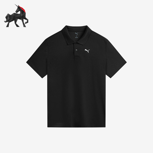 Puma/彪马正品PERFORMANCE新款男女经典黑色休闲Polo衫521933-51