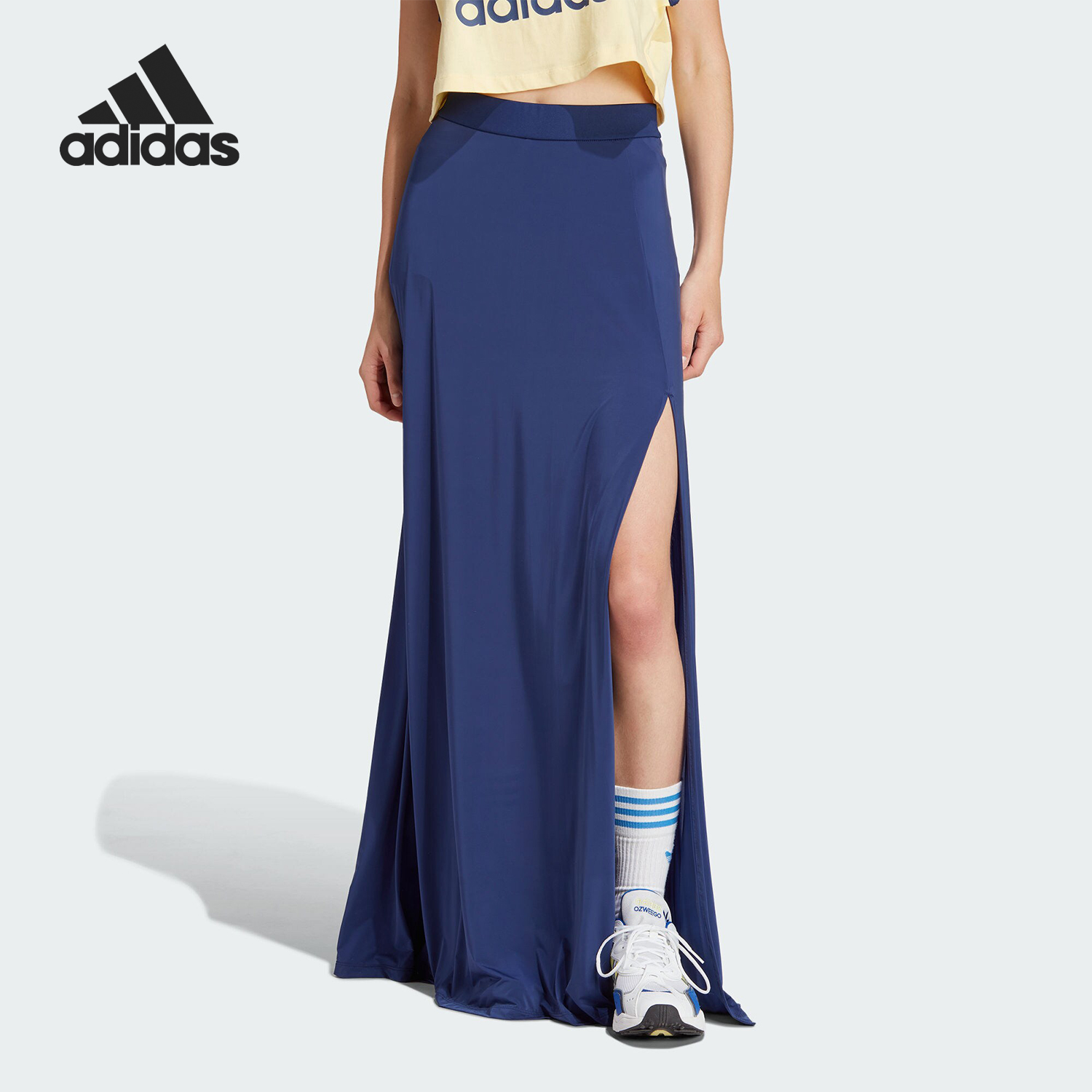 Adidas/阿迪达斯正品三叶草FLOWY SKIRT女士侧开叉裙IN0816