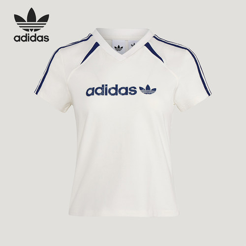 Adidas/阿迪达斯正品三叶草BLKTWT-SHIRT新款女经典短袖T恤KU4763