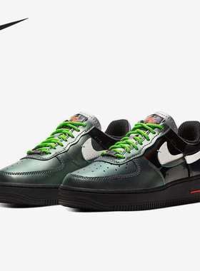 Nike/耐克正品AirForce107LX新款男黑绿色经典休闲板鞋CT7359-001
