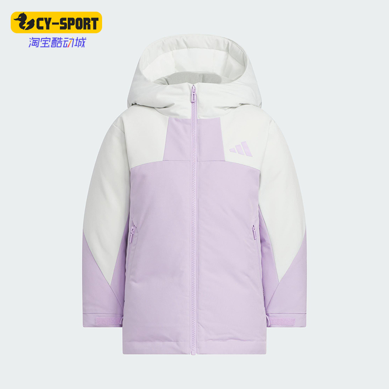 Adidas/阿迪达斯正品LK DOWN PARKA儿童连帽休闲保暖羽绒服KC5415