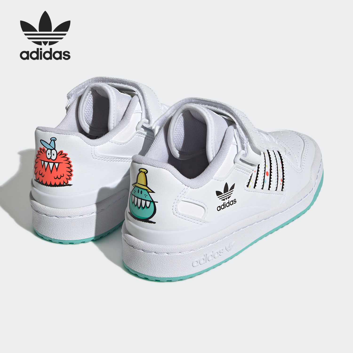 阿迪达斯三叶草大童运动鞋