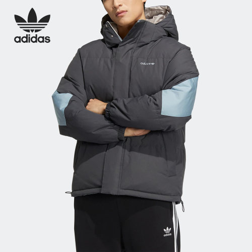 阿迪达斯三叶草男子连帽羽绒服