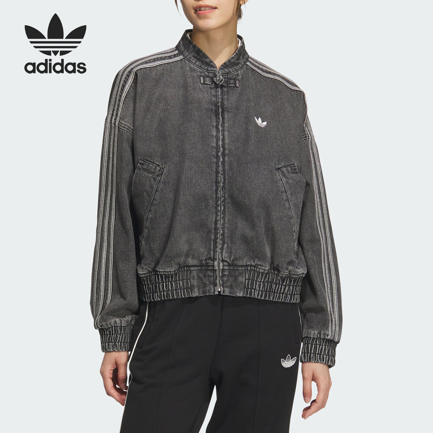 Adidas/阿迪达斯官方正品三叶草女士新中式牛仔宽松外套JY8274,运动服/休闲服装,运动茄克/外套,淘宝优惠券,粉丝福利购,淘宝优惠卷