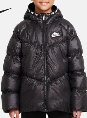 Nike/耐克正品冬季大童保暖运动连帽鸭绒羽绒服 DO5197-010