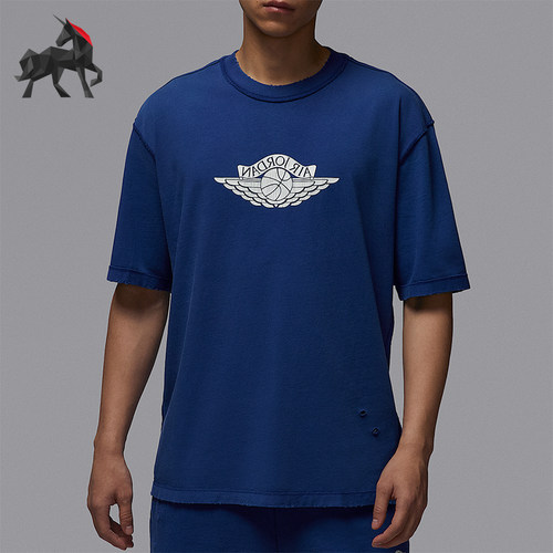 Nike/耐克正品JORDAN男士复古透气针织经典运动短袖IB3131-485