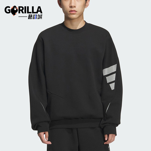 Adidas/阿迪达斯正品春秋男士宽松宽松长袖针织卫衣套头衫KC0156