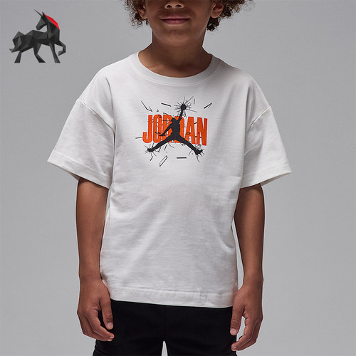 Nike/耐克正品JORDAN小童柔软经典运动圆领透气短袖IO3252-133