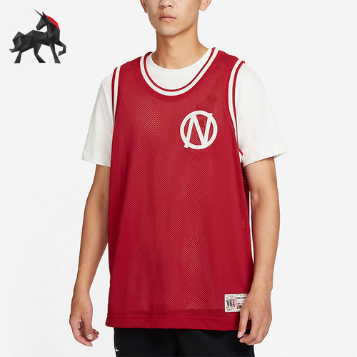 Nike/耐克正品2025男士套头圆领网眼透气篮球背心T恤DQ6171-687