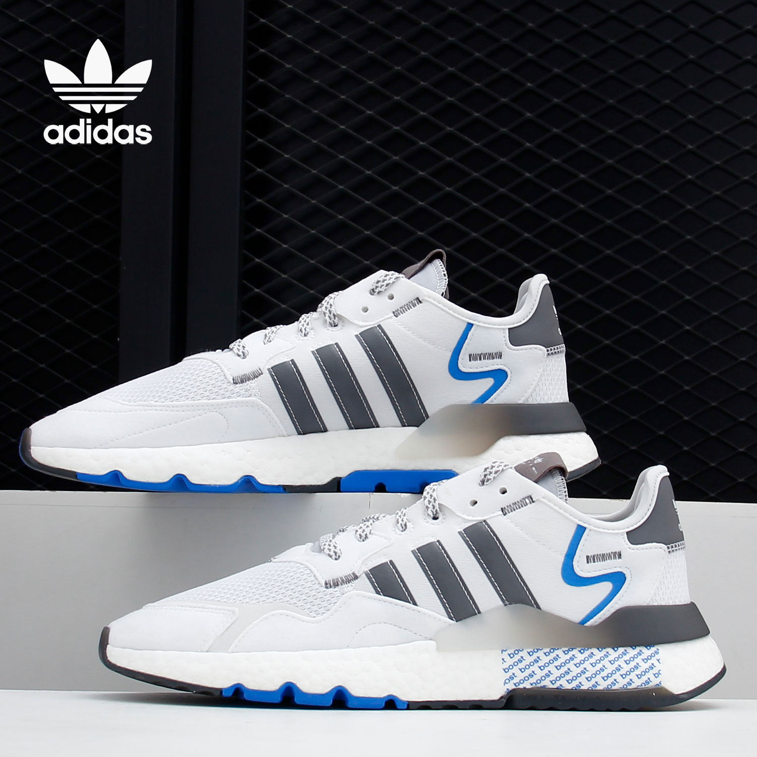 adidas/阿迪达斯正品 3m反光夜行者nite jogger男女休闲鞋 fv6624