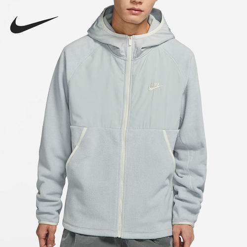 Nike/耐克正品男子摇粒绒拼接连帽运动夹克外套 DM1220-077