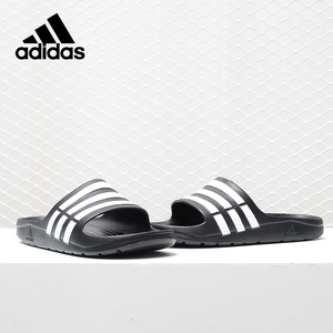 Adidas/阿迪达斯正品男女通用条纹运动休闲沙滩拖鞋 G15890