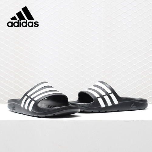 Adidas/阿迪达斯正品男女通用条纹运动休闲沙滩拖鞋 G15890