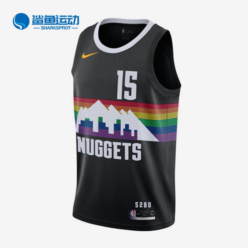 Nike/耐克正品19-20赛季掘金队男子运动篮球球衣AV4634-010