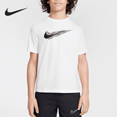 Nike 100 FIT大童针织休闲运动印花T恤HF8100 耐克正品 Dri