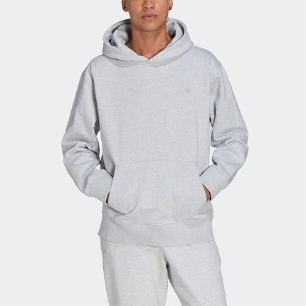 Adidas/阿迪达斯正品新款三叶草男士加绒连帽运动卫衣IC4998