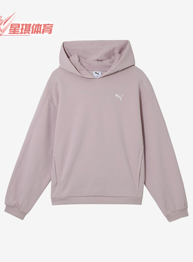 Puma/彪马正品新款女士潮流宽松落肩针织经典连帽卫衣631307-90
