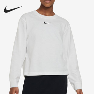 Nike/耐克正品TEE ESSNTL LS BOXY大童圆领长袖T恤DV0575-100
