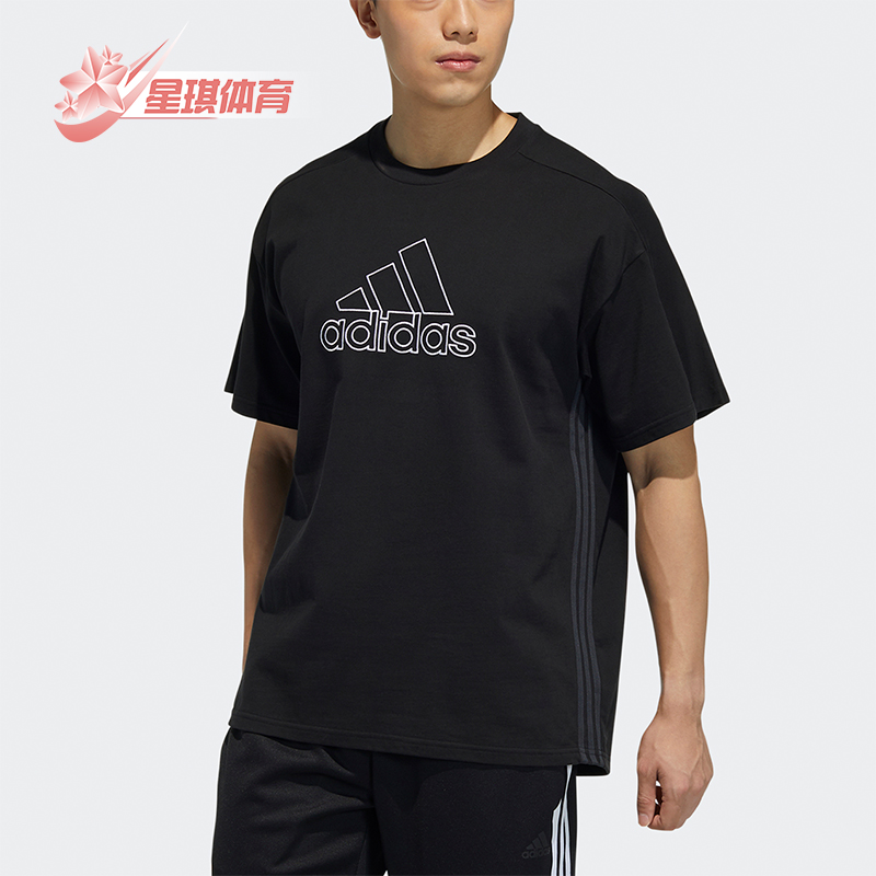 阿迪达斯男士运动休闲短袖时尚