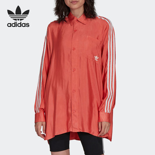 衬衫 Adidas FM2634 女子运动长袖 新款 阿迪达斯正品 三叶草当季