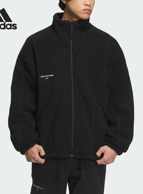 Adidas/阿迪达斯官方正品冬季新款男女仿羊羔绒保暖外套IQ1366