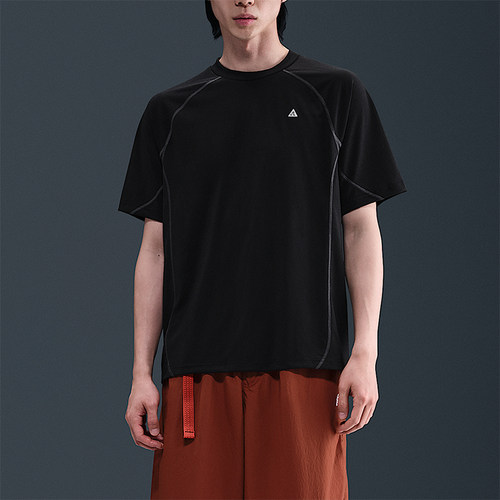 Nike/耐克正品Dri-FIT男套头针织休闲运动透气短袖T恤HJ2882-010